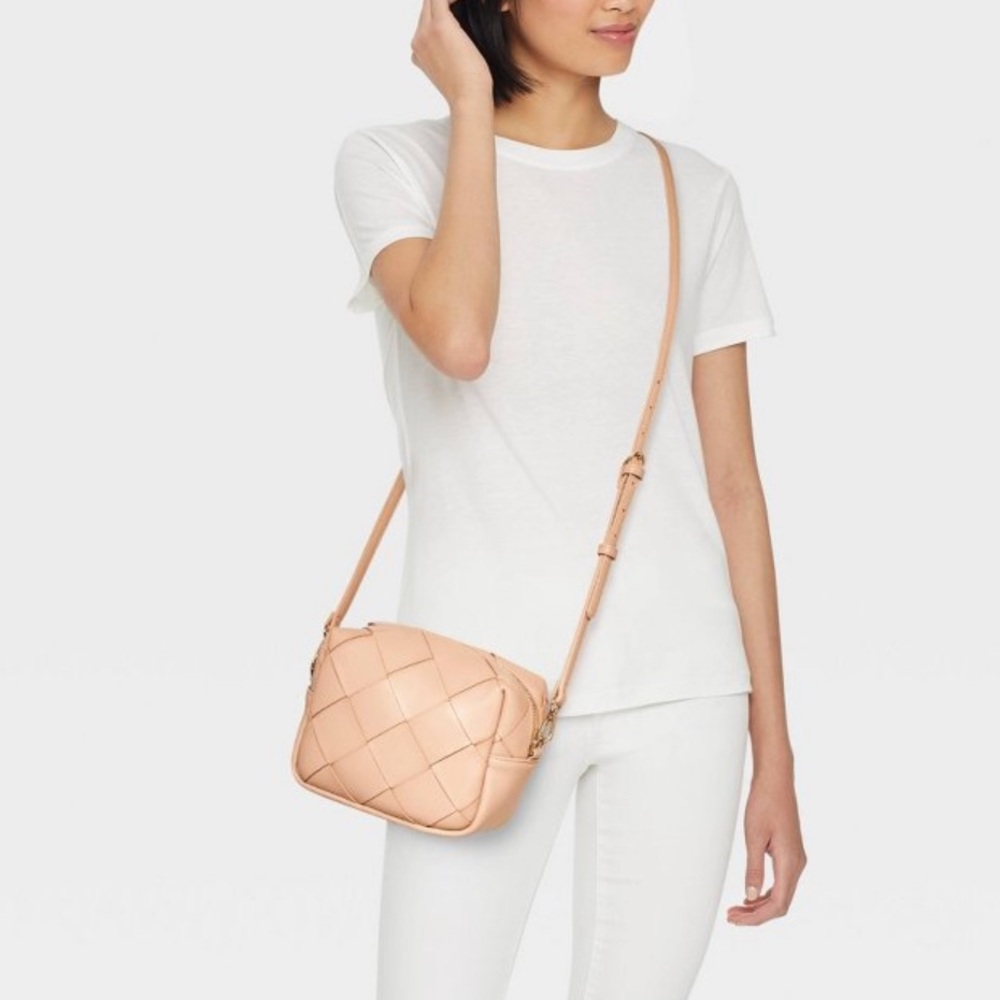 Target Cube Crossbody Tan Bag